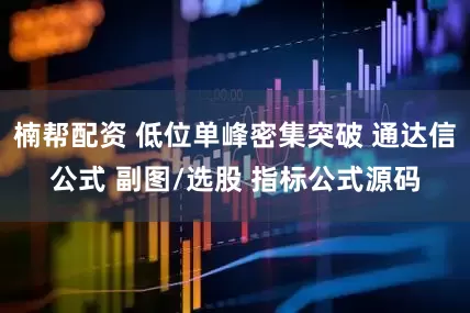 楠帮配资 低位单峰密集突破 通达信公式 副图/选股 指标公式源码